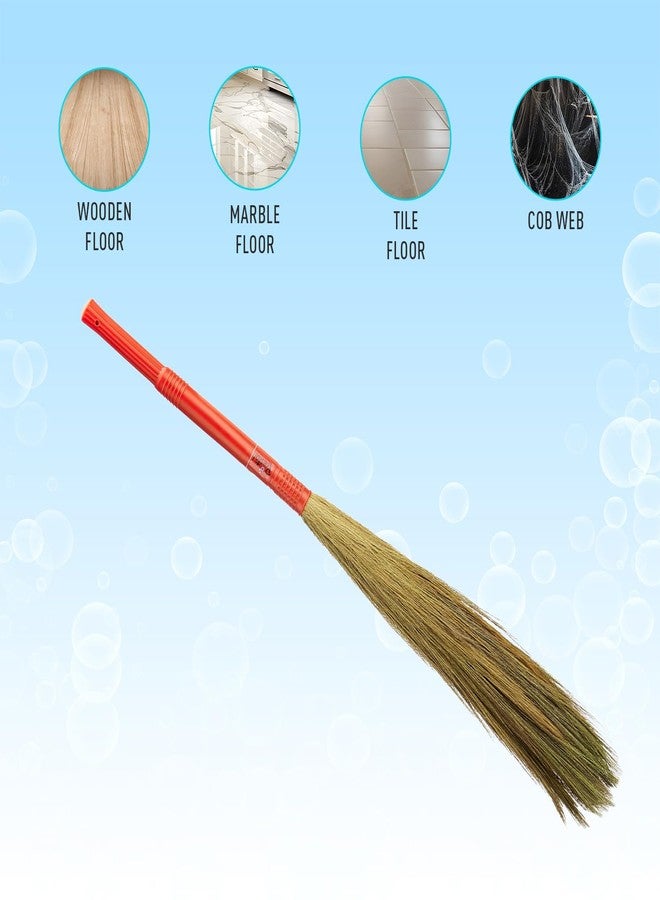 Presto! Amazon Brand- Shubh Laxmi Grass Hard_Floor Broom- Red - Image 4